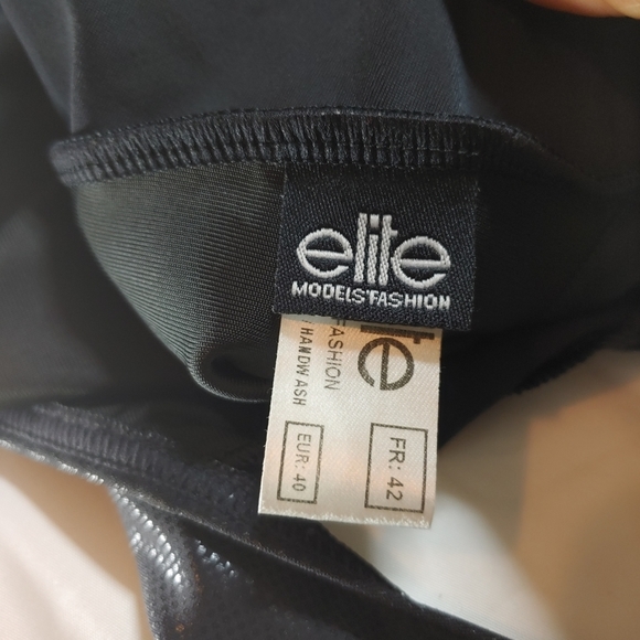 Elite Model One Piece Metallic Like Bathing Suit Size FR-42 EUR - 40 - Picture 8 of 10